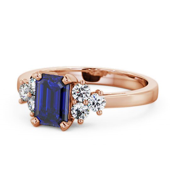  Blue Sapphire and Diamond 1.51ct Ring 9K Rose Gold - Ambra GEM1_RG_BS_THUMB2 