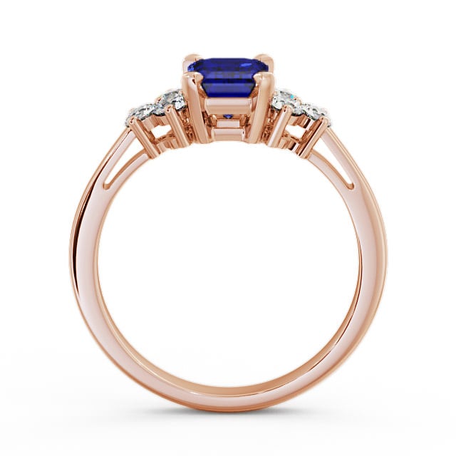 Blue Sapphire and Diamond 1.51ct Ring 18K Rose Gold - Ambra GEM1_RG_BS_UP