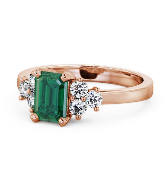  Emerald and Diamond 1.26ct Ring 9K Rose Gold - Ambra GEM1_RG_EM_THUMB2 