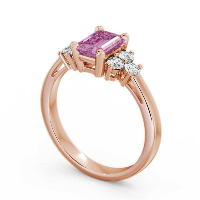 Pink Sapphire and Diamond 1.51ct Ring 18K Rose Gold - Ambra GEM1_RG_PS_SIDE