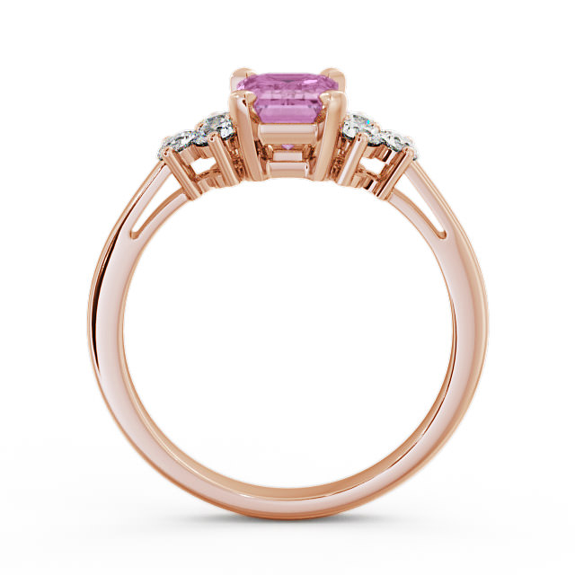 Pink Sapphire and Diamond 1.51ct Ring 9K Rose Gold - Ambra GEM1_RG_PS_UP