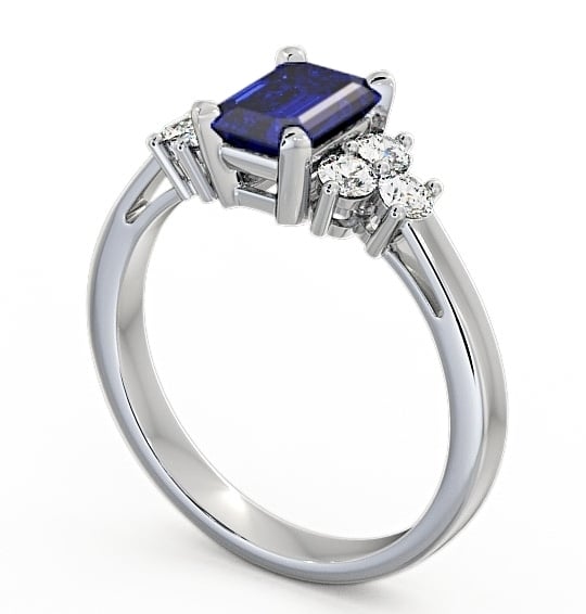 Blue Sapphire and Diamond 1.51ct Ring 18K White Gold GEM1_WG_BS_THUMB1 