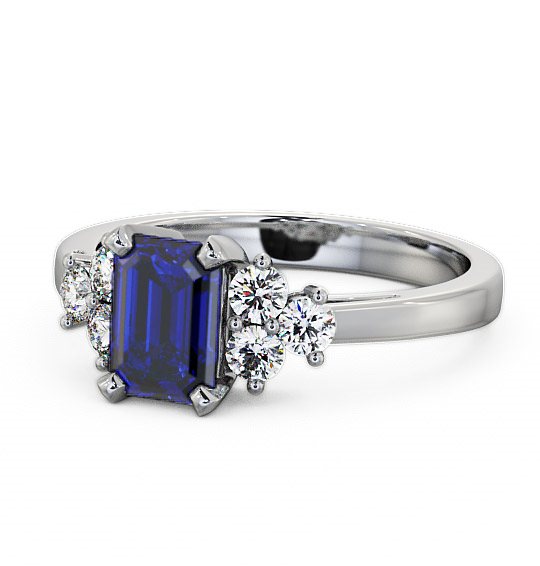  Blue Sapphire and Diamond 1.51ct Ring Platinum - Ambra GEM1_WG_BS_THUMB2 