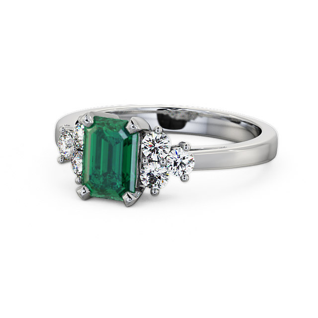 Emerald and Diamond 1.26ct Ring Platinum - Ambra GEM1_WG_EM_FLAT