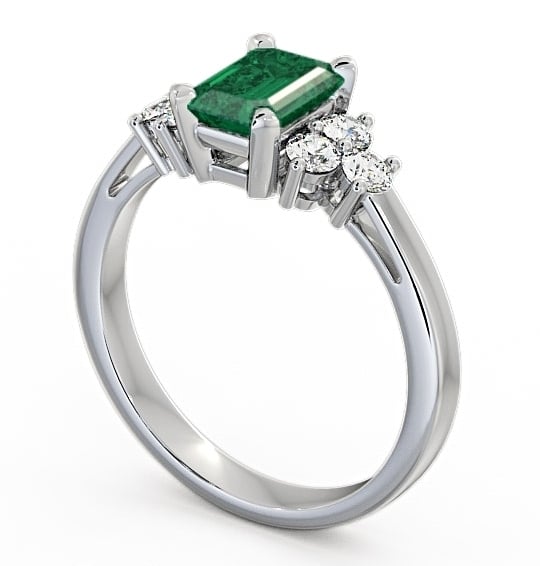 Emerald and Diamond 1.26ct Ring 18K White Gold GEM1_WG_EM_THUMB1 