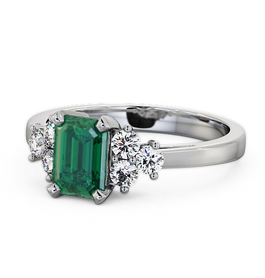  Emerald and Diamond 1.26ct Ring 18K White Gold - Ambra GEM1_WG_EM_THUMB2 