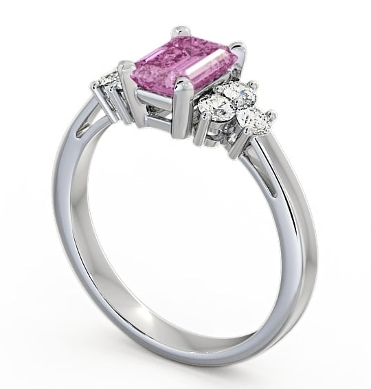  Pink Sapphire and Diamond 1.51ct Ring 18K White Gold - Ambra GEM1_WG_PS_THUMB1 