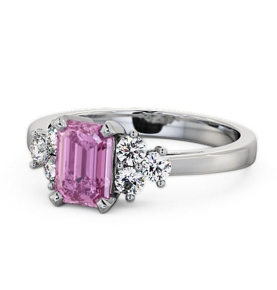  Pink Sapphire and Diamond 1.51ct Ring 18K White Gold - Ambra GEM1_WG_PS_THUMB2 