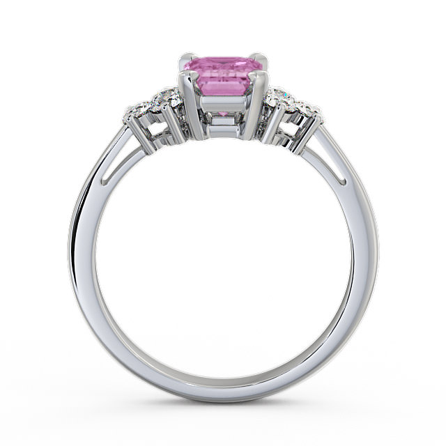 Pink Sapphire and Diamond 1.51ct Ring Palladium - Ambra GEM1_WG_PS_UP
