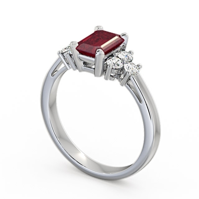 Ruby and Diamond 1.51ct Ring Platinum - Ambra GEM1_WG_RU_SIDE