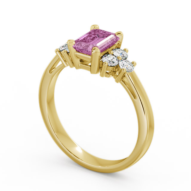 Pink Sapphire and Diamond 1.51ct Ring 18K Yellow Gold - Ambra GEM1_YG_PS_SIDE