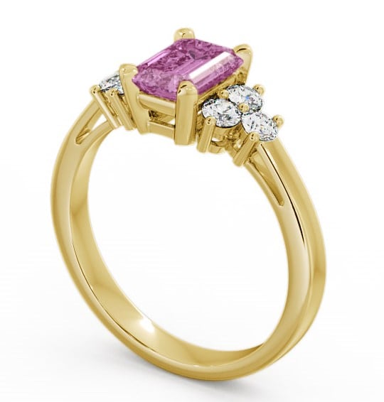 Pink Sapphire and Diamond 1.51ct Ring 18K Yellow Gold - Ambra GEM1_YG_PS_THUMB1