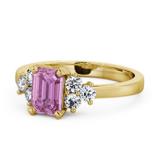  Pink Sapphire and Diamond 1.51ct Ring 9K Yellow Gold - Ambra GEM1_YG_PS_THUMB2 