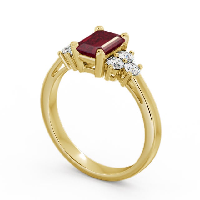 Ruby and Diamond 1.51ct Ring 9K Yellow Gold - Ambra GEM1_YG_RU_SIDE