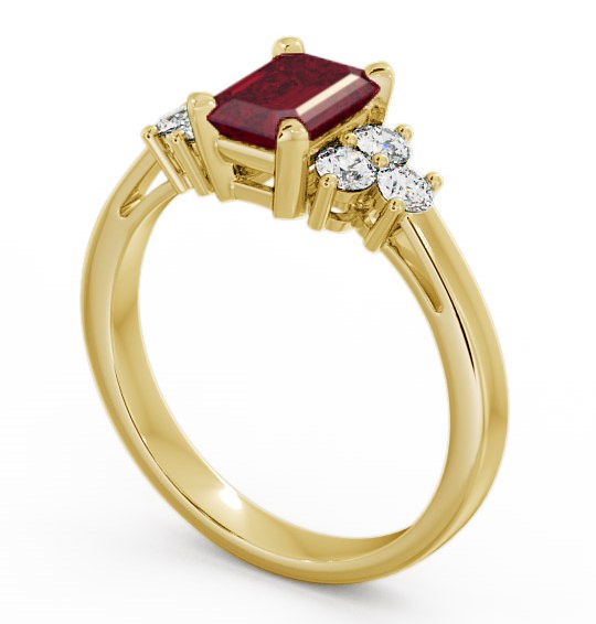 Ruby and Diamond 1.51ct Ring 9K Yellow Gold - Ambra GEM1_YG_RU_THUMB1