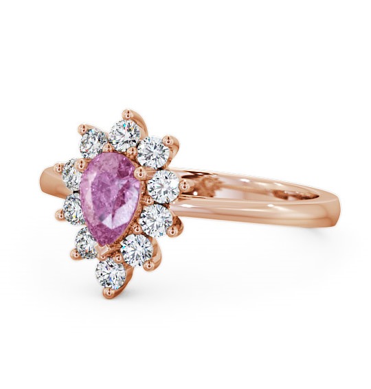  Cluster Pink Sapphire and Diamond 0.85ct Ring 9K Rose Gold - Lacey GEM20_RG_PS_THUMB2 