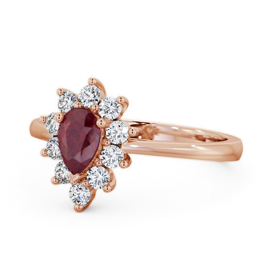  Cluster Ruby and Diamond 0.85ct Ring 9K Rose Gold - Lacey GEM20_RG_RU_THUMB2 