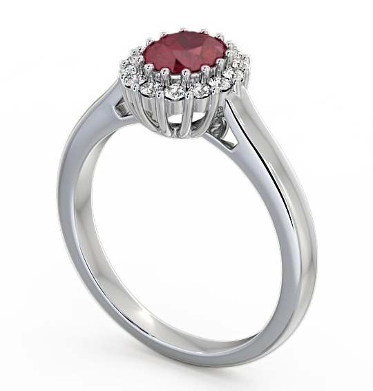 Halo Ruby and Diamond 0.81ct Ring 18K White Gold GEM21_WG_RU_THUMB1 