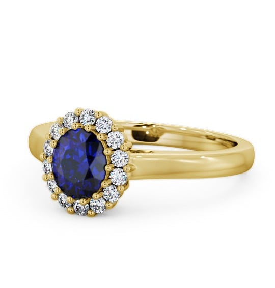  Halo Blue Sapphire and Diamond 0.81ct Ring 9K Yellow Gold - Evita GEM21_YG_BS_THUMB2 