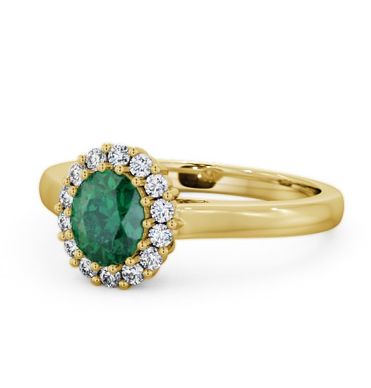 Halo Emerald and Diamond 0.73ct Ring 18K Yellow Gold GEM21_YG_EM_THUMB2 