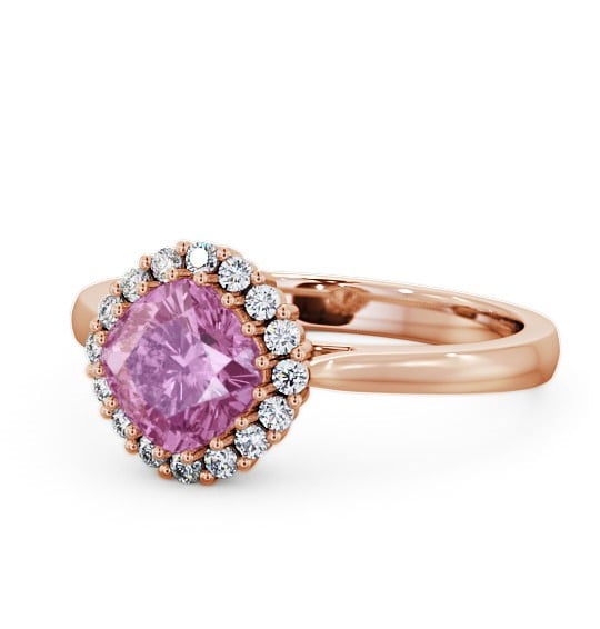  Halo Pink Sapphire and Diamond 1.46ct Ring 18K Rose Gold - Sienna GEM23_RG_PS_THUMB2 