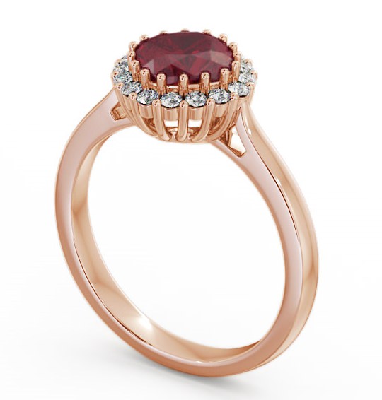 Halo Ruby and Diamond 1.46ct Ring 9K Rose Gold GEM23_RG_RU_THUMB1