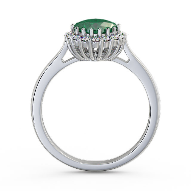Halo Emerald and Diamond 1.16ct Ring 18K White Gold - Sienna GEM23_WG_EM_UP