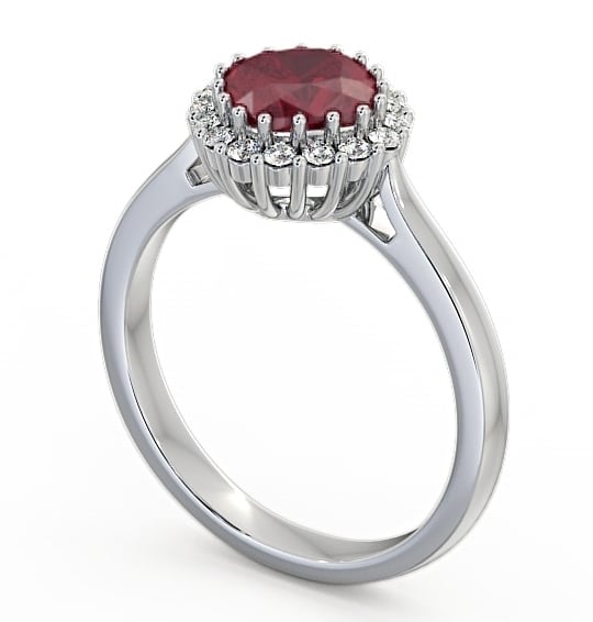 Halo Ruby and Diamond 1.46ct Ring 18K White Gold GEM23_WG_RU_THUMB1 