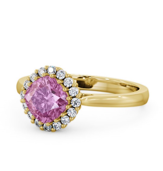  Halo Pink Sapphire and Diamond 1.46ct Ring 18K Yellow Gold - Sienna GEM23_YG_PS_THUMB2 