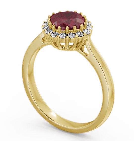 Halo Ruby and Diamond 1.46ct Ring 9K Yellow Gold GEM23_YG_RU_THUMB1