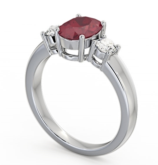 Three Stone Ruby and Diamond 1.30ct Ring Palladium GEM24_WG_RU_THUMB1