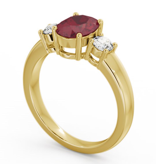 Three Stone Ruby and Diamond 1.30ct Ring 9K Yellow Gold GEM24_YG_RU_THUMB1