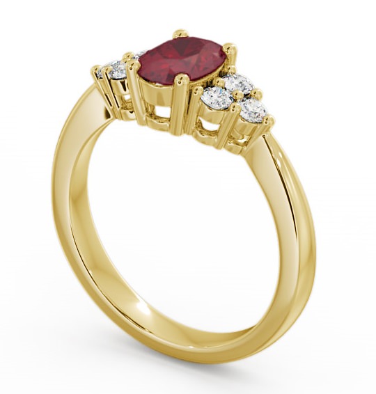 Multi Stone Ruby and Diamond 1.24ct Ring 18K Yellow Gold GEM25_YG_RU_THUMB1 