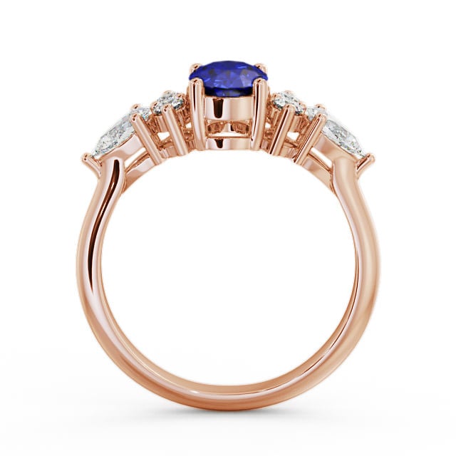 Blue Sapphire and Diamond 1.42ct Ring 9K Rose Gold - Petra GEM2_RG_BS_UP