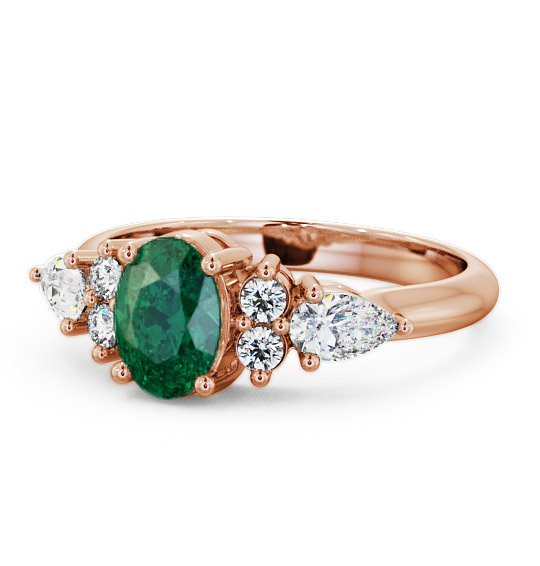 Emerald and Diamond 1.27ct Ring 9K Rose Gold GEM2_RG_EM_THUMB2 