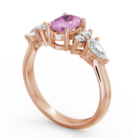 Pink Sapphire and Diamond 1.42ct Ring 18K Rose Gold - Petra GEM2_RG_PS_THUMB1