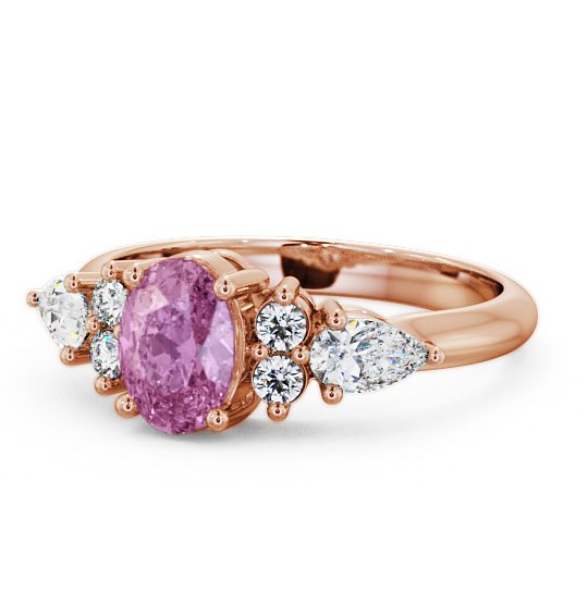  Pink Sapphire and Diamond 1.42ct Ring 18K Rose Gold - Petra GEM2_RG_PS_THUMB2 