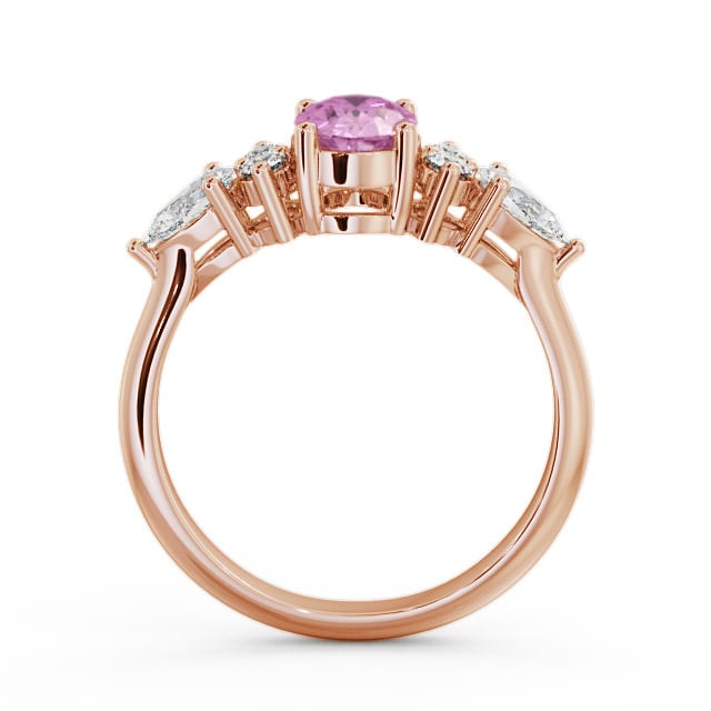 Pink Sapphire and Diamond 1.42ct Ring 18K Rose Gold - Petra GEM2_RG_PS_UP