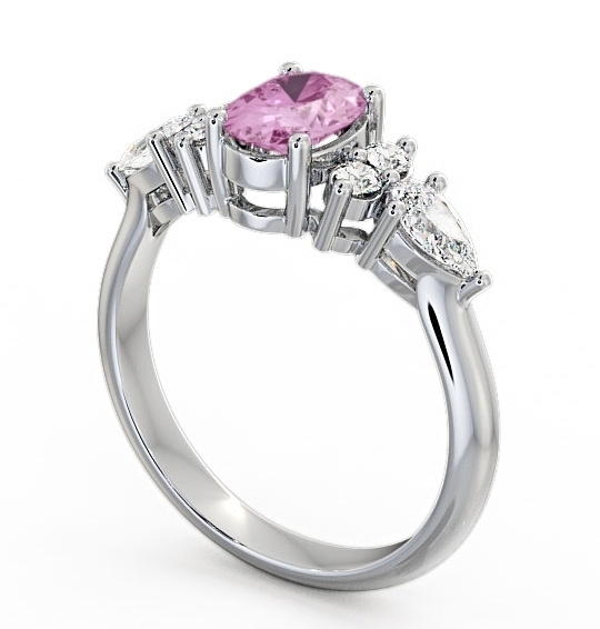 Pink Sapphire and Diamond 1.42ct Ring 9K White Gold GEM2_WG_PS_THUMB1 