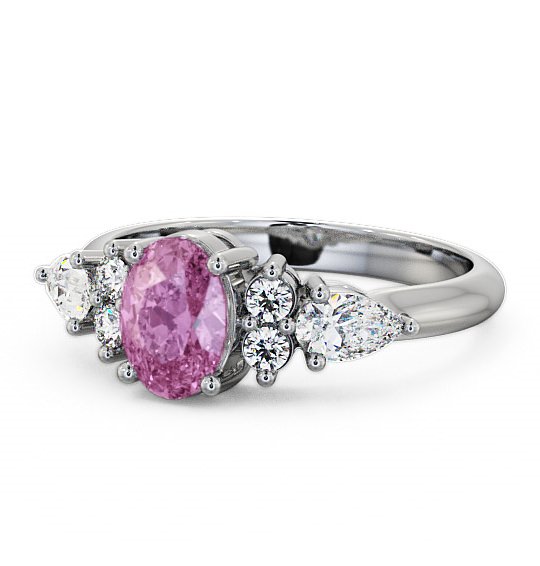 Pink Sapphire and Diamond 1.42ct Ring 9K White Gold GEM2_WG_PS_THUMB2 
