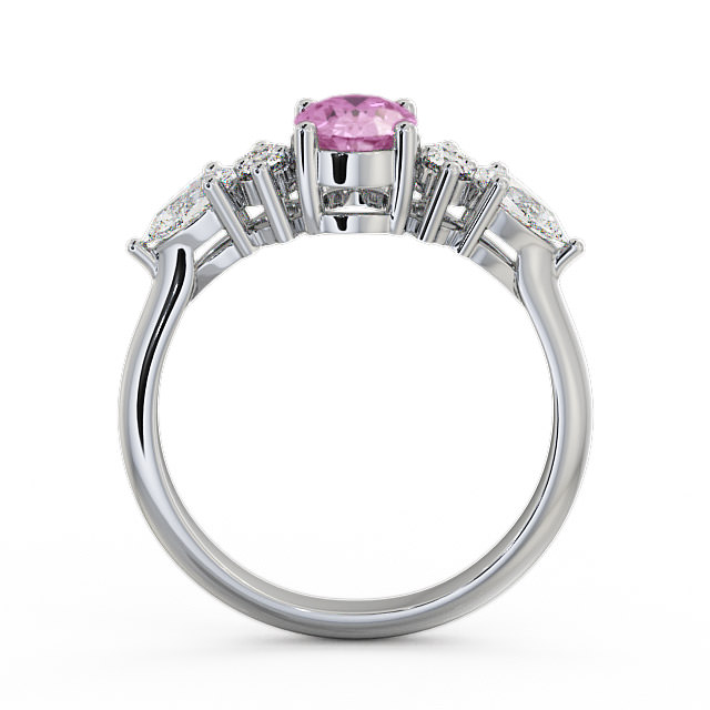Pink Sapphire and Diamond 1.42ct Ring 9K White Gold - Petra GEM2_WG_PS_UP