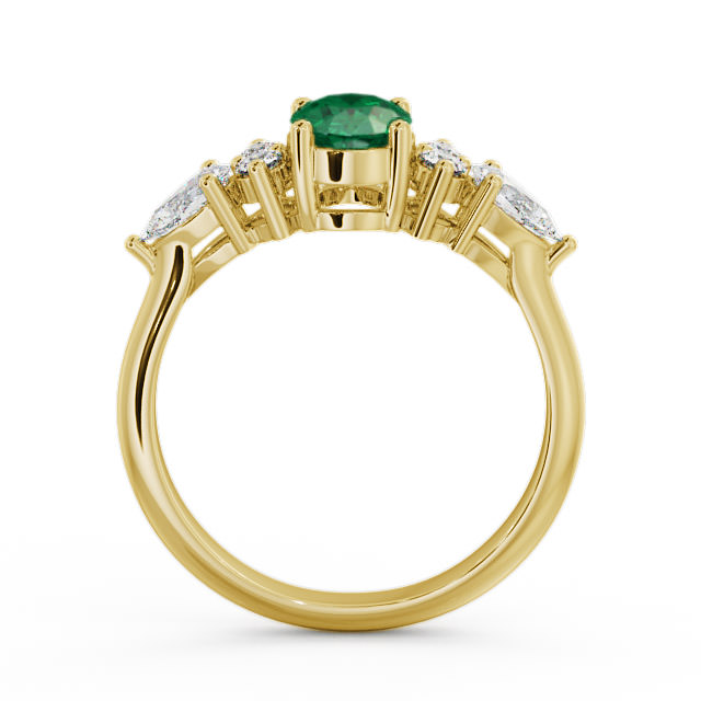 Emerald and Diamond 1.27ct Ring 18K Yellow Gold - Petra GEM2_YG_EM_UP