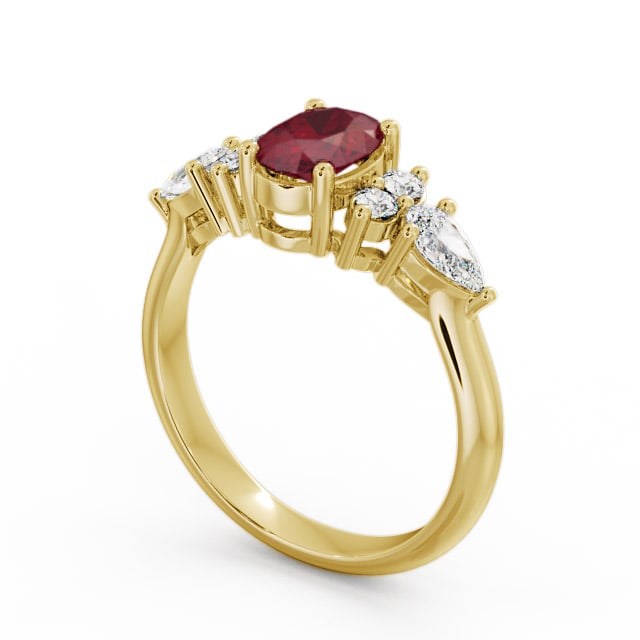 Ruby and Diamond 1.42ct Ring 9K Yellow Gold - Petra