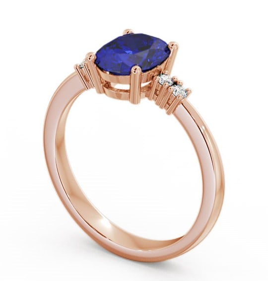 Blue Sapphire and Diamond 1.61ct Ring 9K Rose Gold GEM3_RG_BS_THUMB1