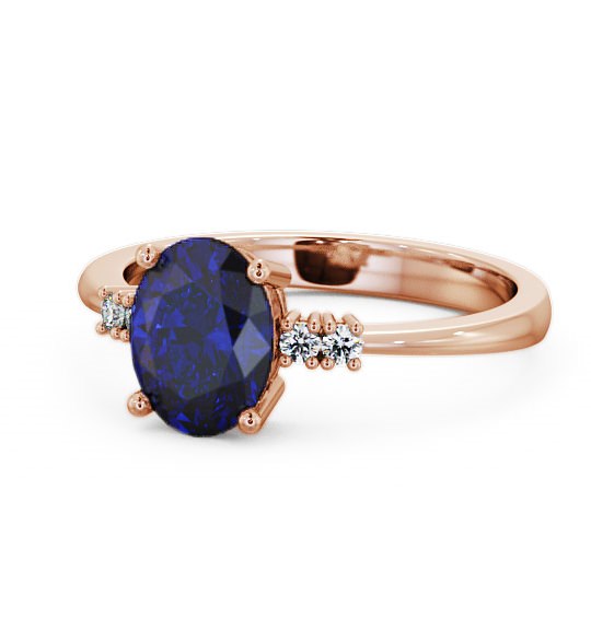  Blue Sapphire and Diamond 1.61ct Ring 18K Rose Gold - Talida GEM3_RG_BS_THUMB2 