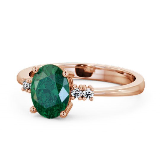  Emerald and Diamond 1.32ct Ring 9K Rose Gold - Talida GEM3_RG_EM_THUMB2 