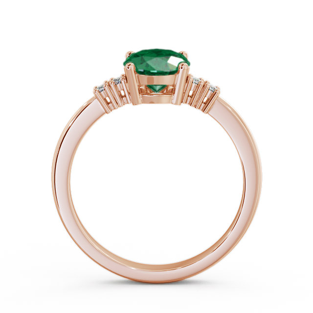 Emerald and Diamond 1.32ct Ring 18K Rose Gold - Talida GEM3_RG_EM_UP