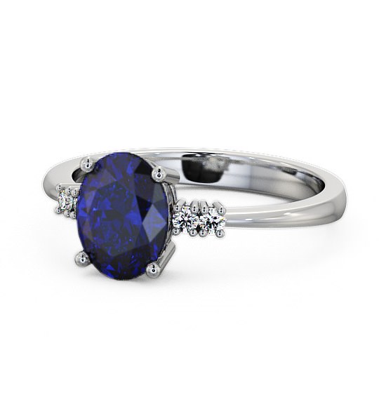  Blue Sapphire and Diamond 1.61ct Ring 9K White Gold - Talida GEM3_WG_BS_THUMB2 