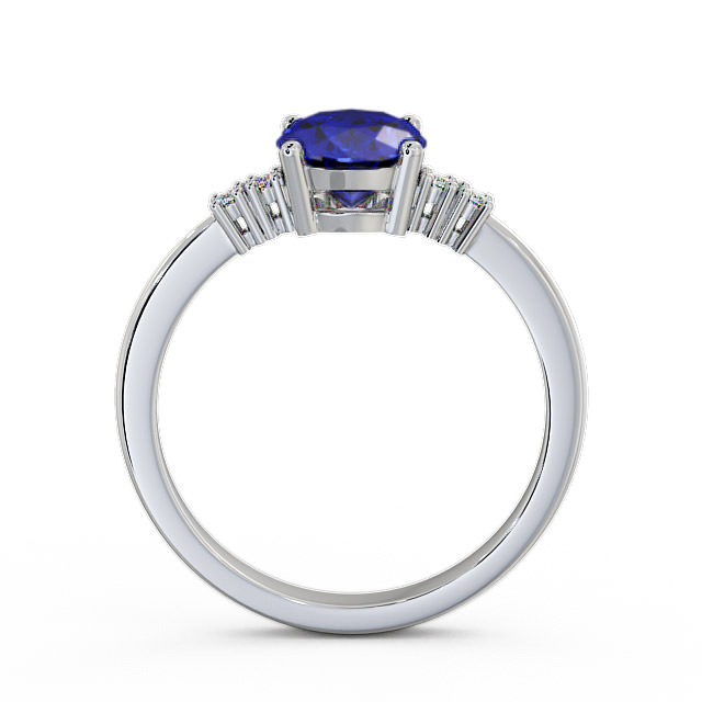 Blue Sapphire and Diamond 1.61ct Ring 9K White Gold - Talida GEM3_WG_BS_UP