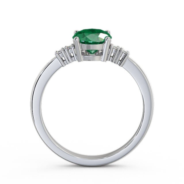 Emerald and Diamond 1.32ct Ring 9K White Gold - Talida GEM3_WG_EM_UP